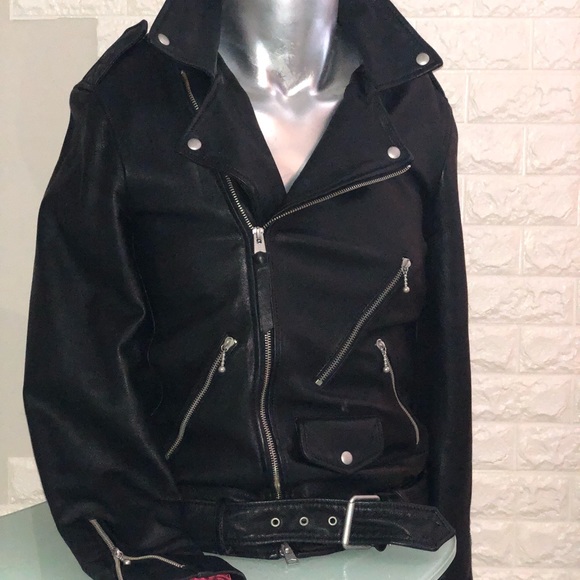 ALLSAINTS leather biker jacket LIKE NEW - Picture 4 of 4